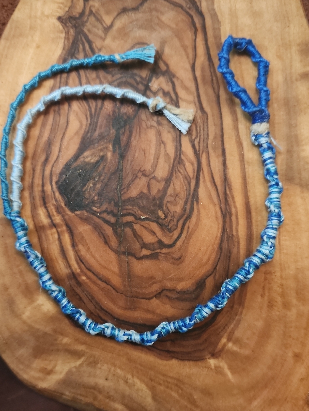 Handmade Macrame Blue Friendship Bracelet